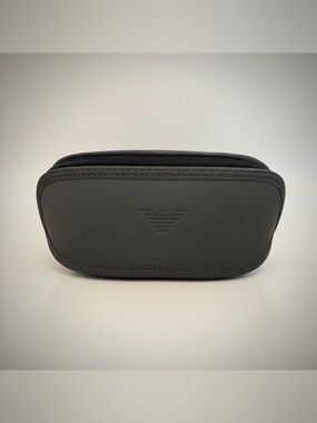 Emporio Armani Matte Grey Sunglasses 🕶️ Case with Embossed Eagle